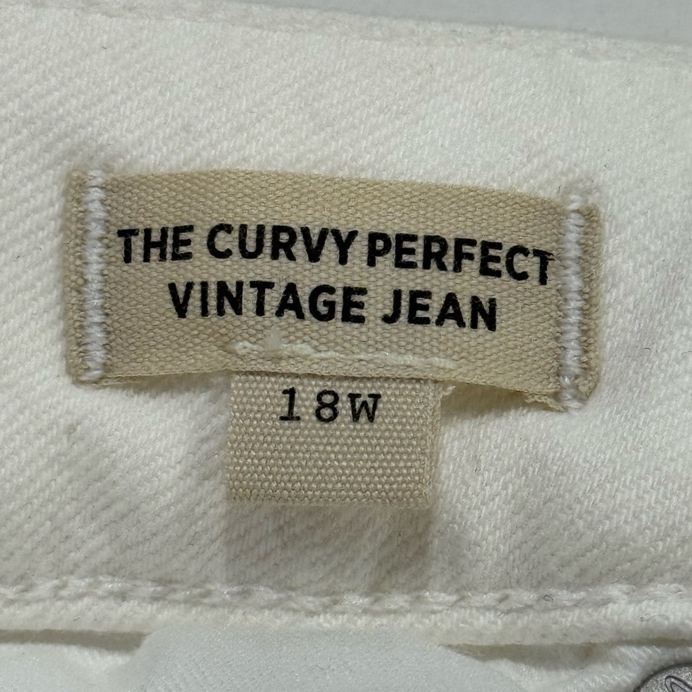 Madewell The Curvy Perfect Vintage White High Rise Jeans Women’s Size 18w New - Picture 9 of 10